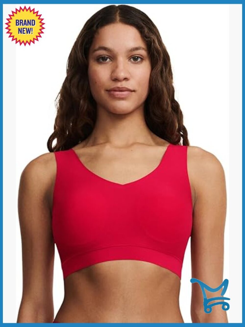 Wirefree Padded V-Neck Bralette, Soft Stretch, Plunge Style